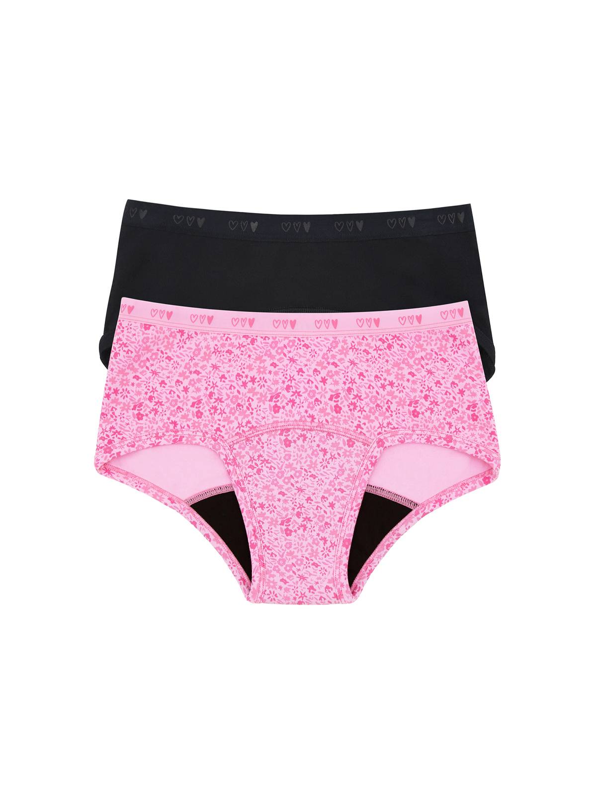 LOVE LUNA First Teen 2 Pack Period Boyleg Brief 10-11 years - Image 1